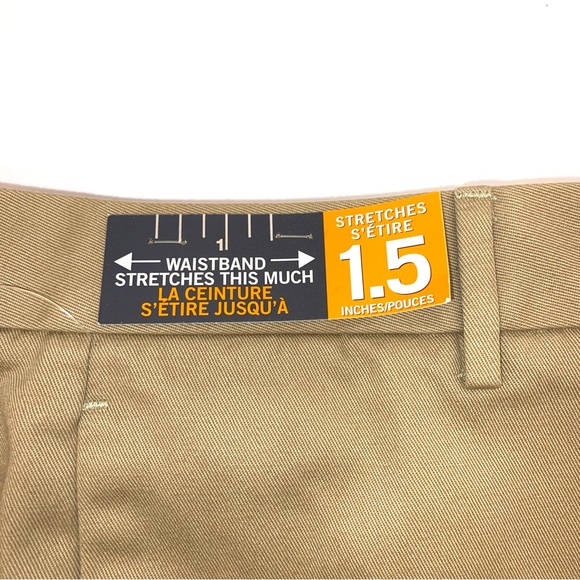 IZOD Madison Chino With Flex Support No Iron Classic Leg waistband stretch 34x32 - Picture 2 of 3